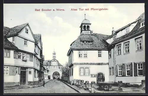 AK Bad Sooden a. Werra, Altes Tor mit Pfennigstube