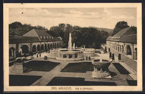 AK Bad Nauheim, Die 3 Sprudel