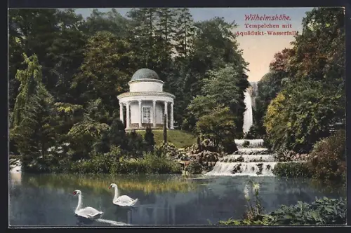 AK Wilhelmshöhe, Tempelchen, Aquädukt-Wasserfall