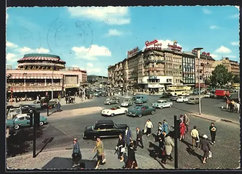AK Berlin-Charlottenburg, Café Kranzler, Kurfürstendamm, Strassenverkehr