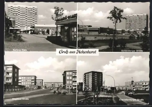 AK Hamburg-Hohenhorst, Berliner Platz, Schöneberger Strasse, Steglitzer Strasse, Charlottenburger Strasse