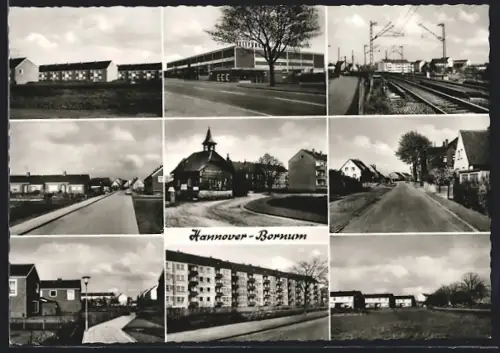 AK Hannover-Bornum, Kirche, Bahnstrecke, Wohnsiedlungen