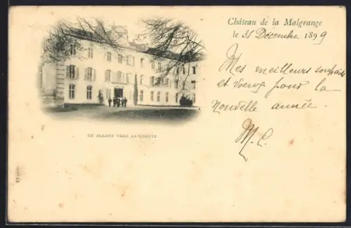 AK Château de la Malgrange, En allant vers la cour