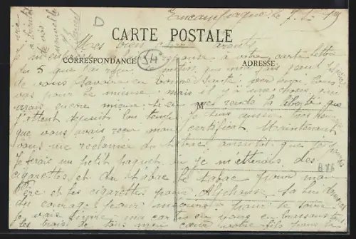 AK Varangéville la-Basse, Vue de l`église et des bâtiments environnants