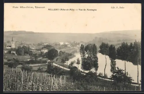 AK Millery /Mthe-et-Mlle, Vue de Montagne et paysage fluvial