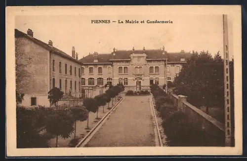 AK Piennes, La Mairie et Gendarmerie