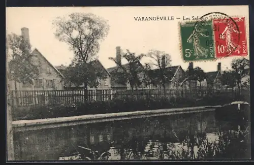 AK Varangéville, Les Salines et le canal paisible en arrière-plan