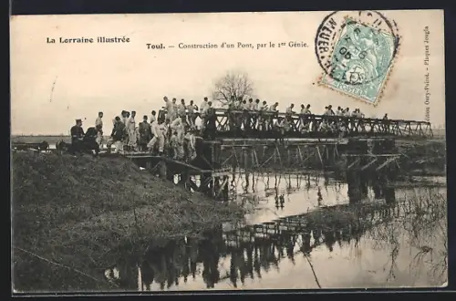 AK Toul, Construction d`un Pont par le 1er Génie