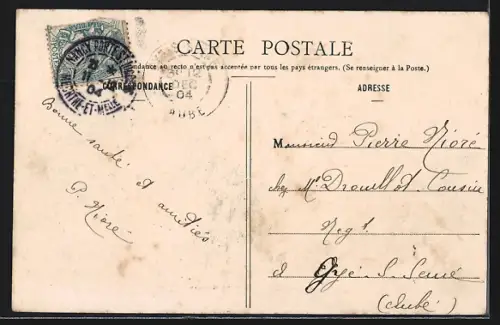 AK Nancy, Porte St-Nicolas avec rue animée et bâtiments environnants