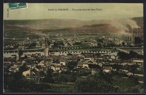 AK Pont-St-Vincent, Vue prise entre les deux Ponts