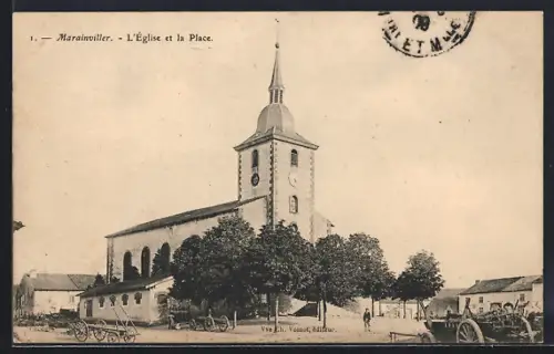 AK Marainviller, L`Église et la Place