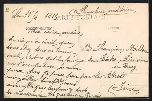 AK Maixe, Vue générale après la bataille de 1914-1915