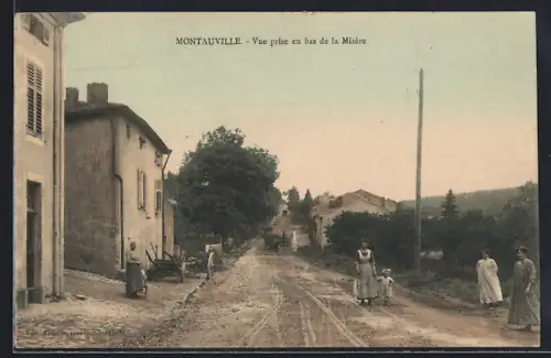 AK Montauville, Vue prise en bas de la Misère