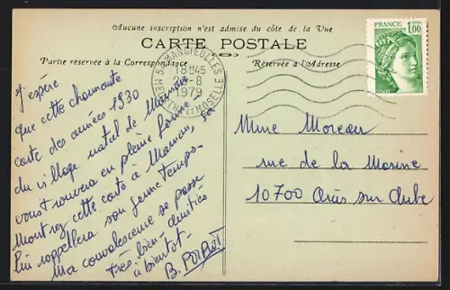 AK Mancieulles /M-et-M., Rue Victor-Emmanuel avec enfants en file devant maisons et poteaux électriques