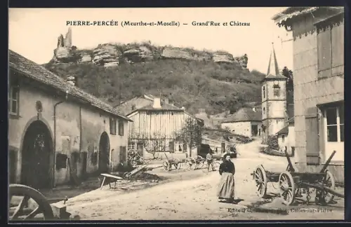 AK Pierre-Percée /Meurthe-et-Moselle, Grand`Rue et Château
