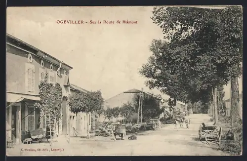 AK Ogéviller, Sur la Route de Blâmont