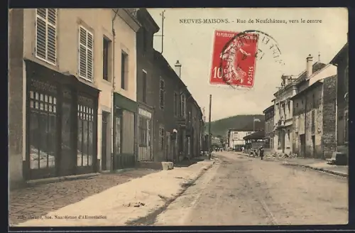 AK Neuves-Maisons, Rue de Neufchâteau vers le centre