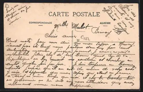 AK Malzéville, Rue de la République avec ses bâtiments résidentiels et rue calme