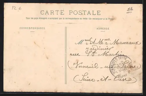 AK Maron, Rue de Nancy avec charrette et passants