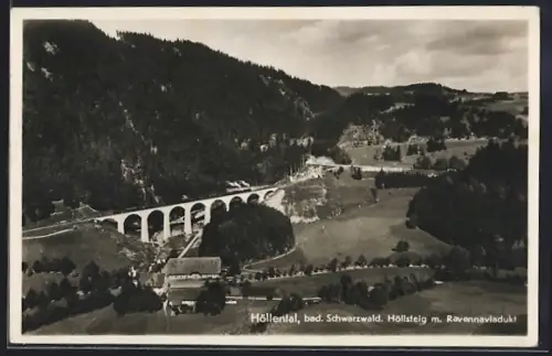 AK Höllental /bad. Schwarzwald, Höllsteig mit Ravennaviadukt