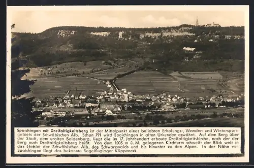 AK Spaichingen, Dreifaltigkeitsberg, Stadtansicht