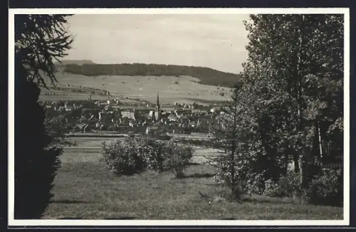 AK Rohnstadt, Ortsansicht mit Kirche und umliegender Landschaft