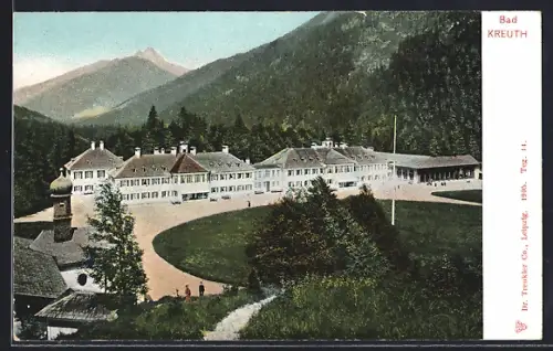 AK Bad Kreuth, Kurhaus vor Alpenpanorama