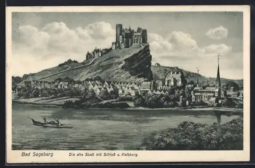 AK Bad Segeberg, Alte Stadt mit Schloss und Kalkberg