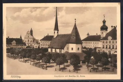 AK Altötting, Kapellplatz, Basilika St. Anna