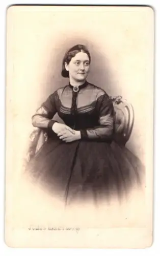 Fotografie Julius Hahn, Hamburg, Alter Wall 36, Portrait einer sitzenden Dame