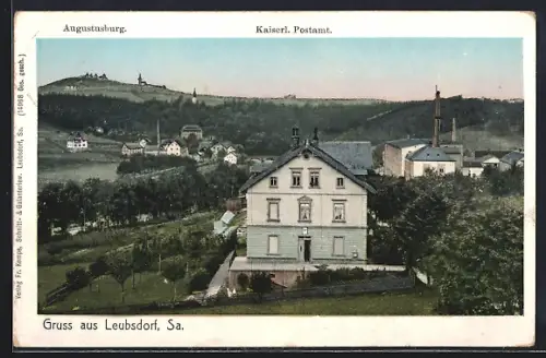 AK Leubsdorf /Sa., Augustusburg, Kaiserliches Postamt