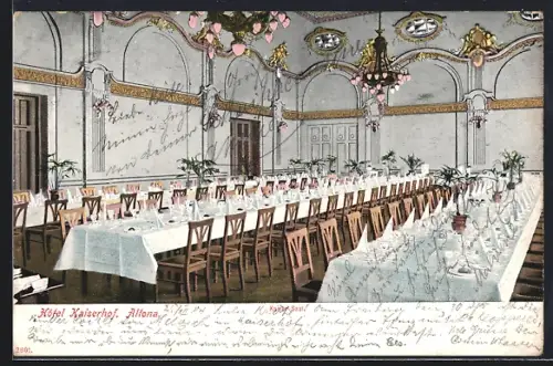 AK Hamburg-Altona, Hotel Kaiserhof, Festsaal