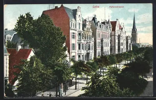 AK Lehe / Weser, Hafenstrasse