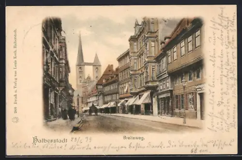 AK Halberstadt, Strasse Breiteweg