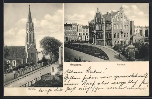AK Heppens, Rathaus, Kirche