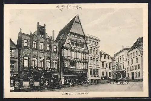 AK Minden / Weser, Schmiedingsches Haus am Markt