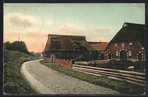 AK Altenesch, Marschen-Bauerngehöfte am Ochtumdeich