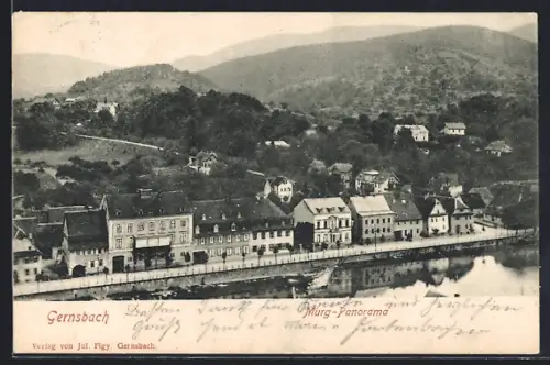 AK Gernsbach, Murg-Panorama