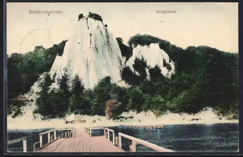 AK Stubbenkammer, Königsstuhl, Kreidefelsen, Seesteg