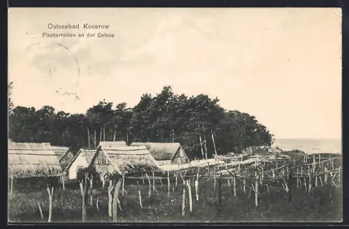 AK Koserow, Fischerhütten an der Ostsee