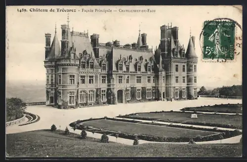 AK Châteauneuf-du-Faou, Château de Trévarez, Facade Principale