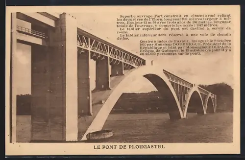 AK Plougastel, Le pont de Plougastel en ciment armé reliant les deux rives de l`Élorn