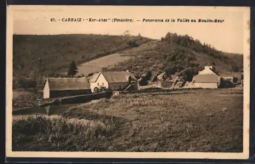 AK Carhaix /Finistère, Panorama de la Vallée du Moulin-Meur