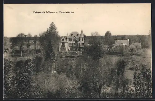 AK Pont-Aven, Château de Bellevue en paysage rural