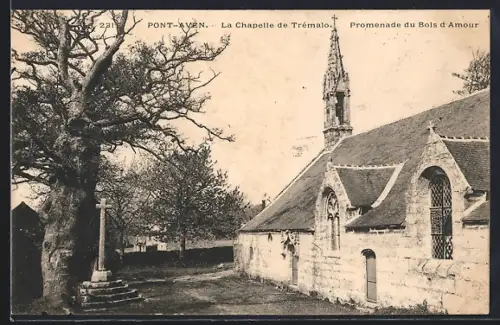 AK Pont-Aven, La Chapelle de Trémalo, Promenade du Bois d`Amour