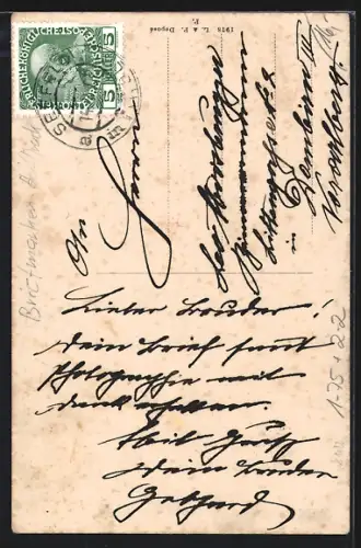 AK Portrait Kaiser Franz Josef I. von Österreich, versch. Briefmarken