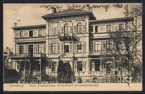 AK Heidelberg / Neckar, Akad. Krankenhaus, Kinderklinik (Luisenheilanstalt)