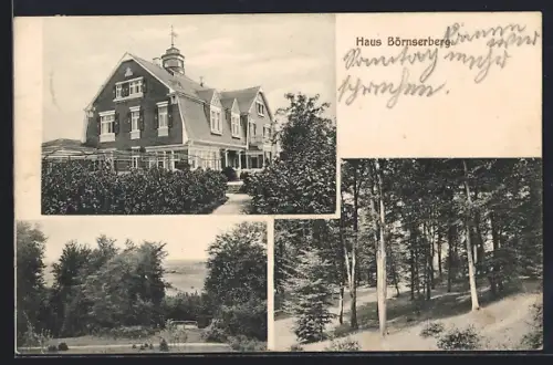 AK Börnsen, Gasthaus Börnserberg, Partie im Wald