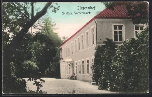 AK Jürgensdorf, Vorderansicht des Schlosses