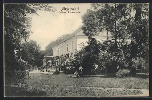 AK Jürgensdorf, Rückansicht des Schlosses